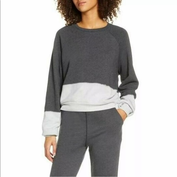 Zella Sweaters - Zella Dip Dye Grey Sweatshirt Small